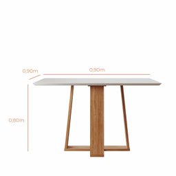 Conjunto Sala de Jantar 4 Lugares Mesa Bahê 90 e Cadeira Ane Babus - 7