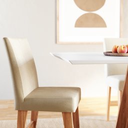 Conjunto Sala de Jantar 4 Lugares Mesa Bahê 90 e Cadeira Ane Babus - 4