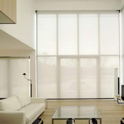Cortina Persiana Rolo Tecido Translucido Nápolis Branco 1,40 x 1,40