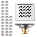 Ver imagem 1 de Ralo Inox 10x10 Kit 31 Uni Anti Odor Casa Cozinha Lavabo Banheiro Higienico Quintal Seguro Anti Inse