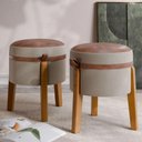 Ver imagem 2 de Puff Rest Marrom Redondo em Corino Decorativo