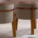 Ver imagem 4 de Puff Rest Marrom Redondo em Corino Decorativo