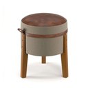 Ver imagem 1 de Puff Rest Marrom Redondo em Corino Decorativo