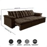 Sofá Imperial 2,90 Conforto Beleza e Estilo 4 Lugares Marrom - 6