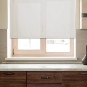 Cortina Persiana Rolo Tecido Translucido Branco 0,80 x 2,00