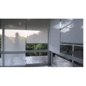 Cortina Persiana Rolo Tela Solar 1% Branco Off White 0,60 x 2,20