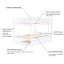 Ver imagem 3 de Treliche Casal Casal Dreams com Grade de Proteção Madeira Maciça Branco Megamobilia