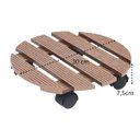 Ver imagem 2 de Suporte Vaso Planta Redondo Rodinhas Deck Movel Pallet Jardim Varandas Sacadas Resistente Versatil D