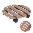 Ver imagem 1 de Suporte Vaso Planta Redondo Rodinhas Deck Movel Pallet Jardim Varandas Sacadas Resistente Versatil D