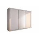 Ver imagem 1 de Guarda Roupa Casal 3 Portas de Correr e 6 Gavetas Paradizzo Gold Branco - Novo Horizonte