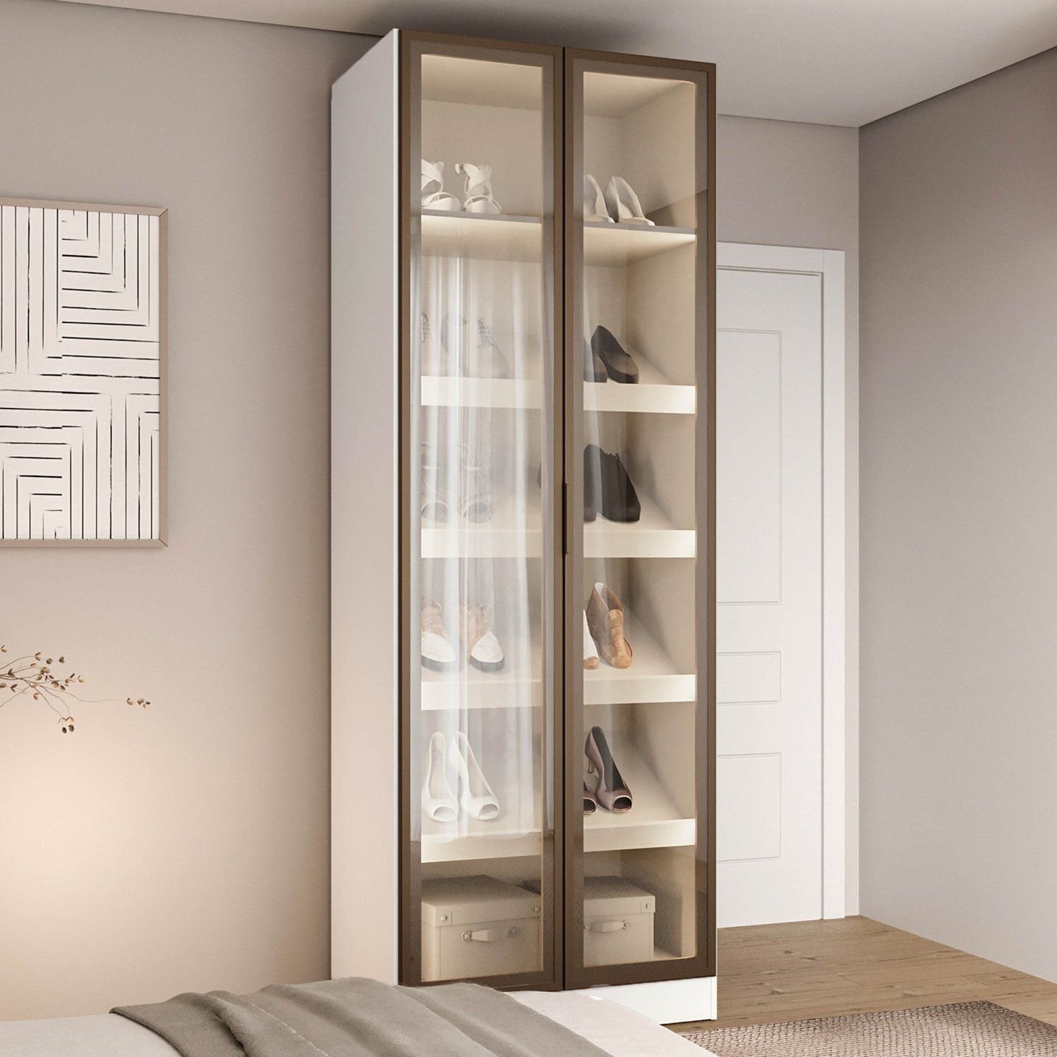 Sapateira Modulada 100% Mdf 2 Portas Reflecta Orion Cabecasa