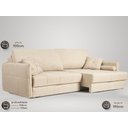 Ver imagem 1 de Sofá Vesuvio 1,90m sem Caixa, Retrátil e Reclinável Linho Premium Creme - Netsofas
