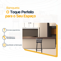 Banqueta Alta para Cozinha Junco Degradê Bancada Bistrô Balcão Ilhas Área Gourmet Piscina - 3