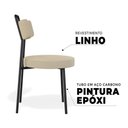 Ver imagem 7 de Cadeira Sala de Jantar Kobe Estofada com Encosto Linho Bege - Desk Design