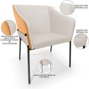 Ver imagem 7 de Cadeira para Sala de Jantar Estar Living Olívia L02 Linho Cru Couríssimo Whisky