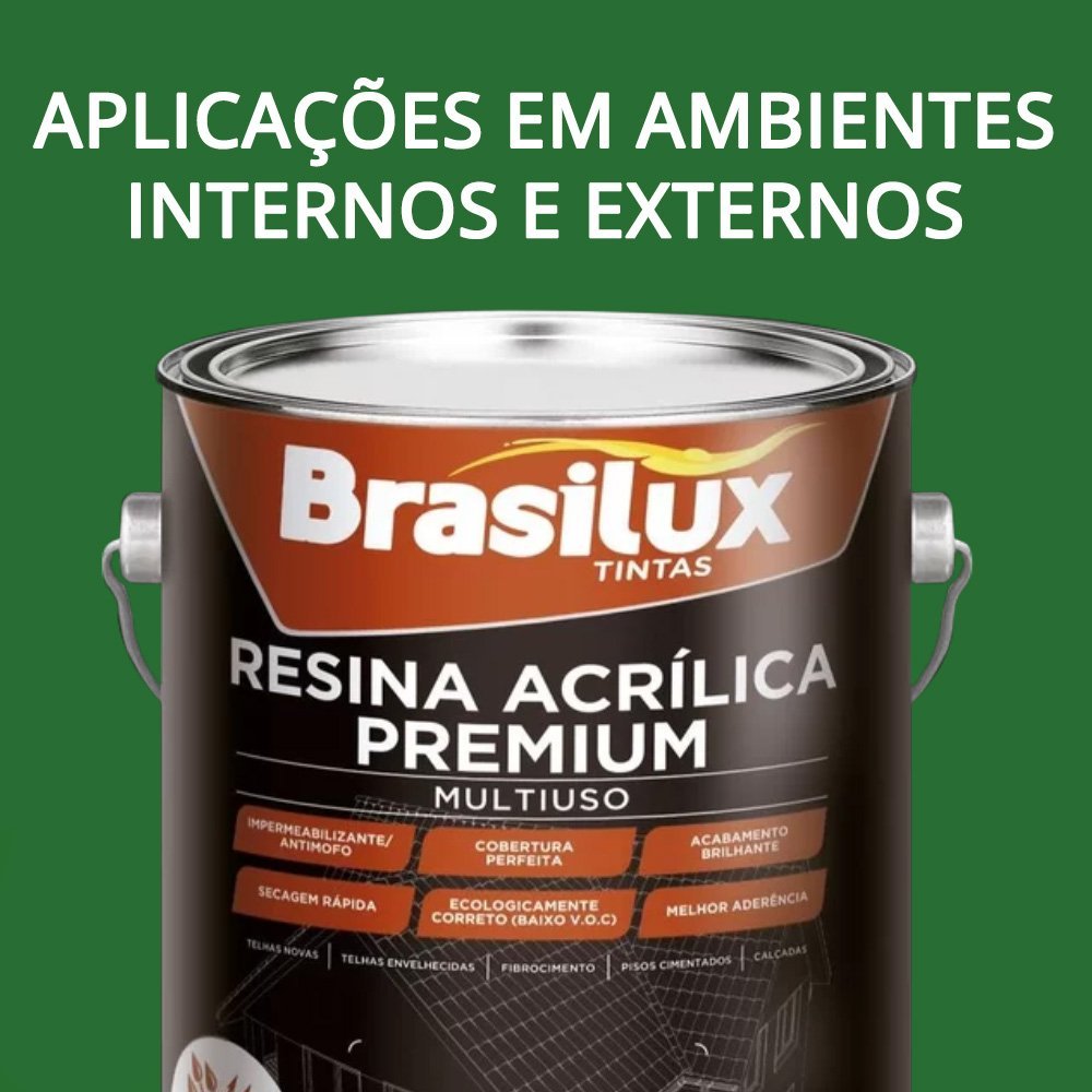 Resina Acrílica Premium Incolor Brasilux 3,6l - 2