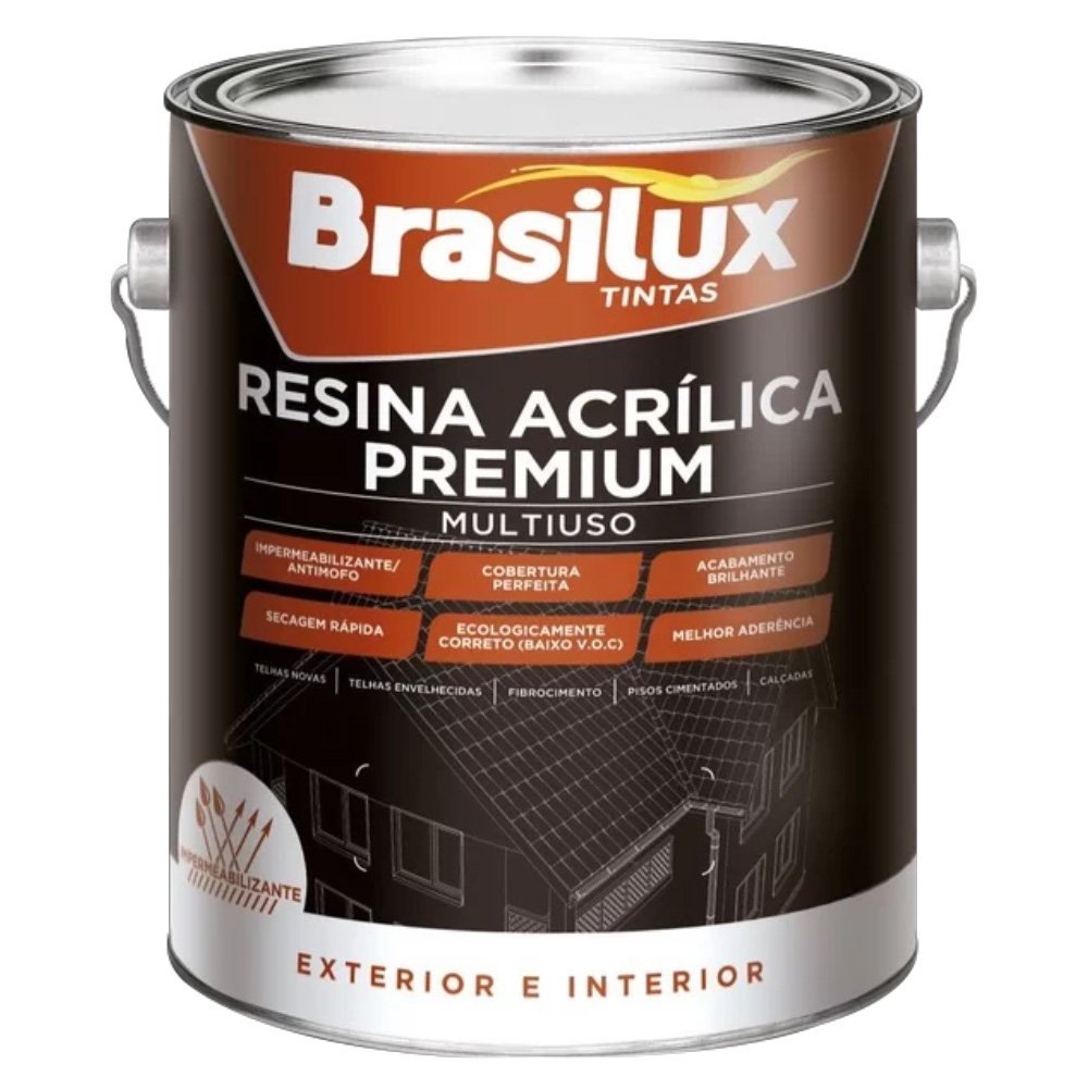 Resina Acrílica Premium Incolor Brasilux 3,6l - 1