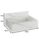 Ver imagem 3 de Bancada em Porcelanato para Banheiro Completa Alto Padrão 60cm X 15cm com Cuba Esculpida Lisboa