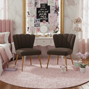 Ver imagem 7 de Kit 2 Cadeiras Liz para Penteadeira Quarto Salão de Estética Marrom