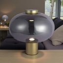 Ver imagem 2 de Abajur Mirage Dourado e Fumê Led 1x1w 3000k 300lm