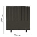 Ver imagem 3 de Cabeceira Estofada Solteiro 90CM Carla Linho Marrom - D A DECOR D&A Decor
