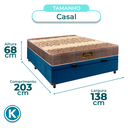 Ver imagem 3 de Cama Box Bau Azul Casal + Colchão D26 Ortophedic Sankonfort