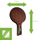 Ver imagem 3 de Kit 10 Tábua de Frios e Petisqueiras Madeira Lisa com Garfo