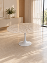 Ver imagem 5 de Mesa de Jantar Saarinen Oval 130x80cm em MDF Pietra Bronze