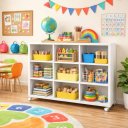 Ver imagem 3 de Nicho Organizador Multiuso Infantil sem Gavetas Liberty Móveis com Rodizios