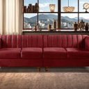 Ver imagem 1 de Sofá 4 Lugares Decoração Retrô Clássico Realeza Chesterfield