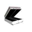 Ver imagem 2 de Cama Box Baú Casal 138 Bipartido Sintético Branco com Colchão Ortobom Airtech Spring Pocket D26 Bege