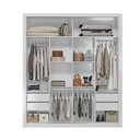 Ver imagem 5 de Guarda Roupa Casal com Espelho 100% MDF 2 Portas de Correr 4 Gavetas London Prime Yescasa Branco