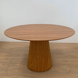 Mesa de Jantar Redonda Cone 120 Cm Freijó Personal Moveis Design Mesa de Jantar Cone Marrom - 3