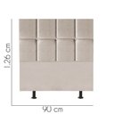 Ver imagem 2 de Cabeceira para Cama Box Solteiro 90 Cm Poliana:bege