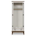 Ver imagem 3 de Guarda Roupa Solteiro Madeira Maciça Rústico 2 Portas 1 Gaveta Branco - Apaixone & Decore