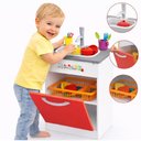 Ver imagem 7 de Cozinha Infantil Pia MDF com Acessorios Torneira Cuba Brinquedo Educativo Faz de Conta Menina Menino