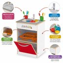 Ver imagem 3 de Cozinha Infantil Pia MDF com Acessorios Torneira Cuba Brinquedo Educativo Faz de Conta Menina Menino