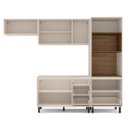 Ver imagem 5 de Cozinha Koya 4 Peças 270x214cm Armários Aéreos Balcão 2 Portas Torre Quente Creme 250029