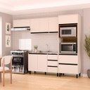 Ver imagem 1 de Cozinha Koya 4 Peças 270x214cm Armários Aéreos Balcão 2 Portas Torre Quente Creme 250029