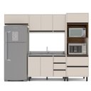 Ver imagem 2 de Cozinha Koya 4 Peças 270x214cm Armários Aéreos Balcão 2 Portas Torre Quente Creme 250029