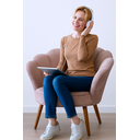 Ver imagem 3 de Kit 2 Poltronas Pétala Veludo Rose Pés Palito - Bela Móveis