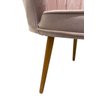 Kit 2 Poltronas Pétala Veludo Rose Pés Palito - Bela Móveis - 6
