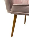 Ver imagem 6 de Kit 2 Poltronas Pétala Veludo Rose Pés Palito - Bela Móveis