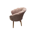 Ver imagem 5 de Kit 2 Poltronas Pétala Veludo Rose Pés Palito - Bela Móveis