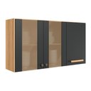 Ver imagem 1 de Armario de Cozinha Aéreo Intenza 120cm 3 Portas Freijó/chumbo - Nicioli
