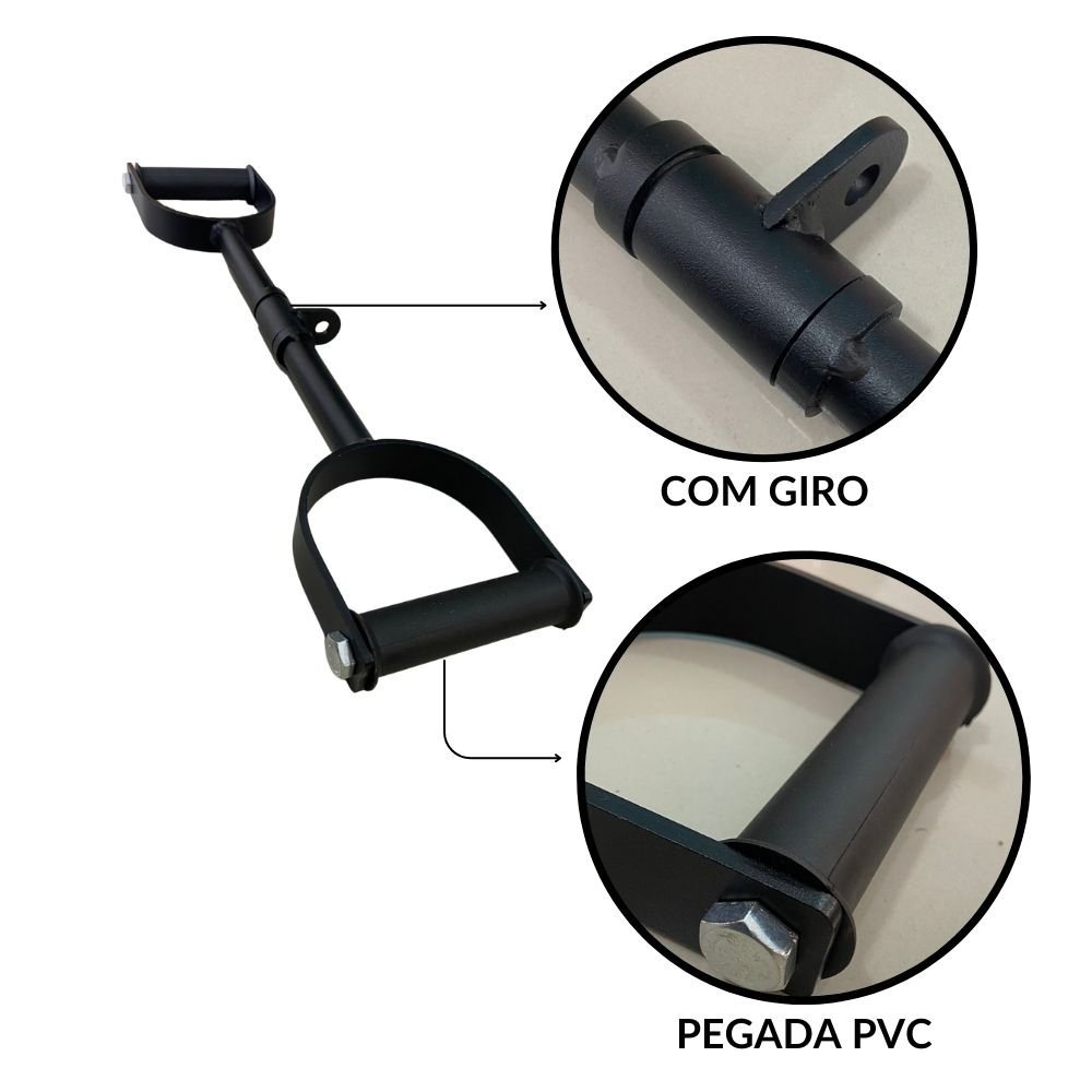 Puxador Barra Pulley Neutro Reto com Giro 60cm - 3