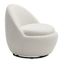 Ver imagem 1 de Poltrona Orgânica Kaira Giratória Bouclé Sheep Off White - Nexta Casa