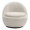 Ver imagem 6 de Poltrona Orgânica Kaira Giratória Bouclé Sheep Off White - Nexta Casa