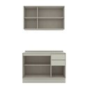 Ver imagem 3 de Cozinha Compacta Fineze 6 Portas 2 Gavetas com Tampo 100% MDF Areia Hp - Henn