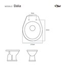 Ver imagem 3 de Assento Sanitário Soft Close Dalia Preto para Vaso Fiori